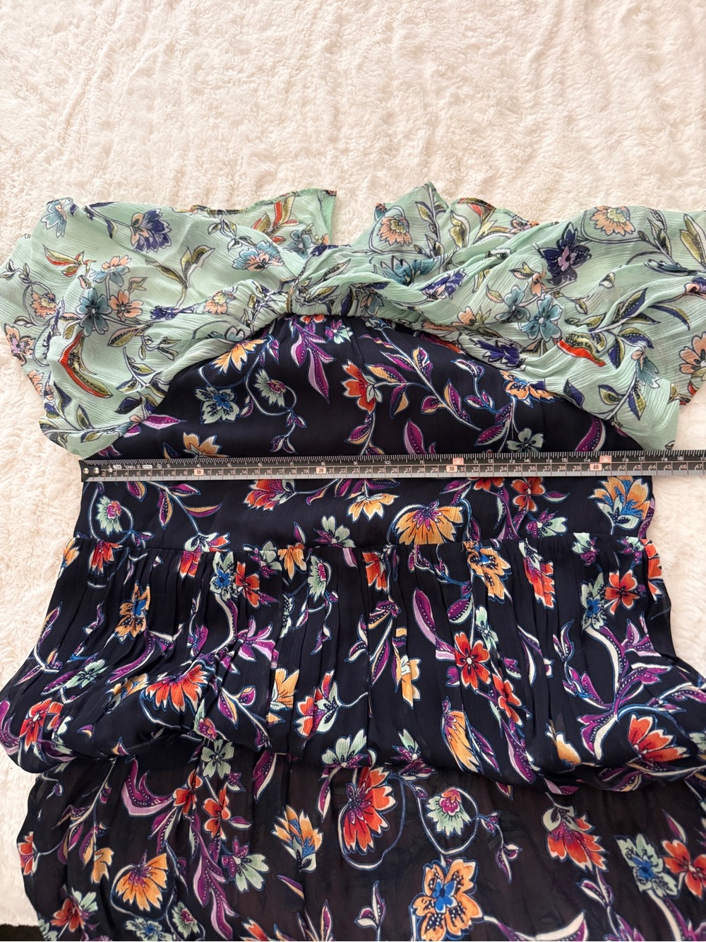 Ramy Brook Silk Blend Floral Tiered Midi Chrisley Dress Resort Garden Party S - Picture 11 of 13